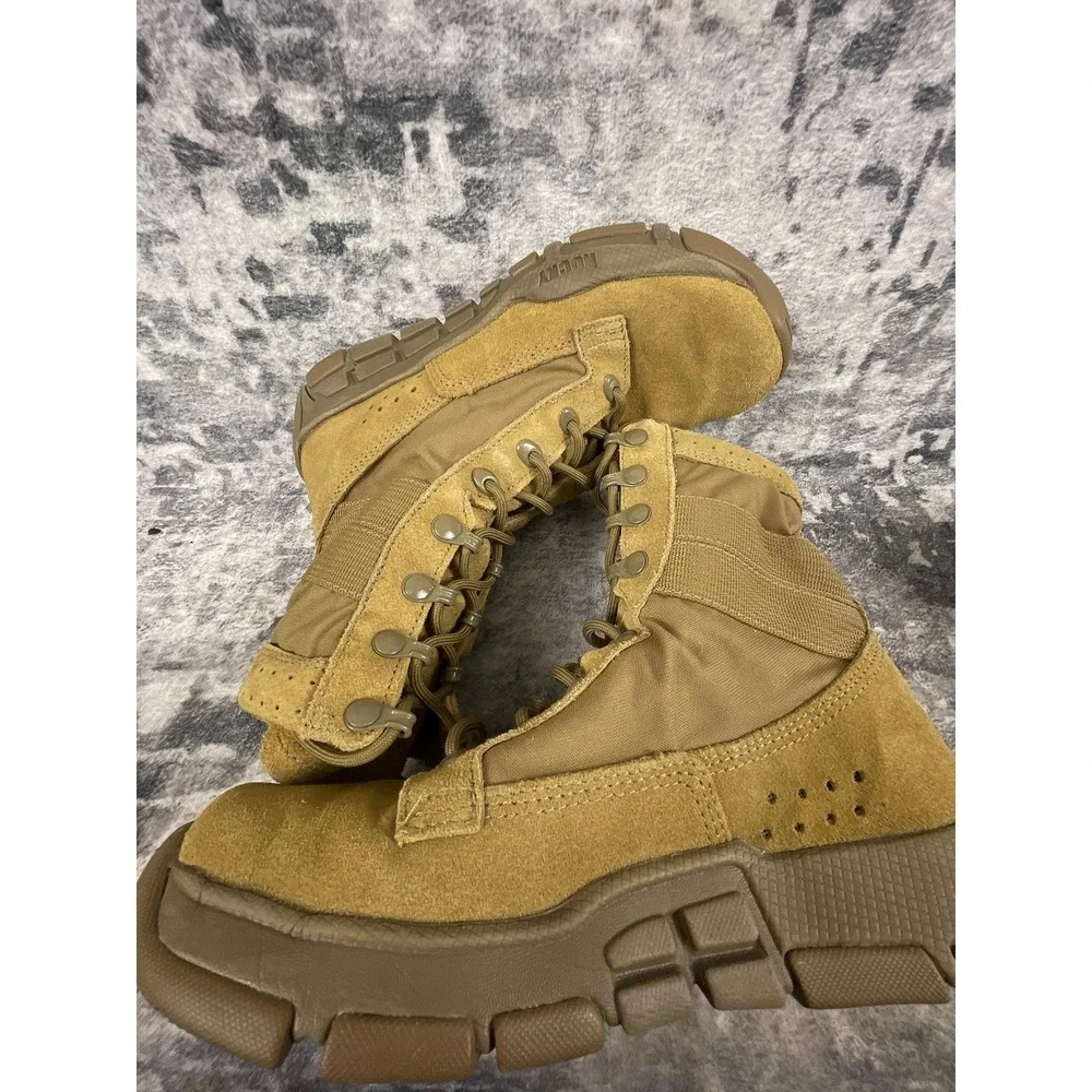 Rocky C4T Tactical Boots Mens Size 5 Tan‎ Lightweight Military Trainer Hiking